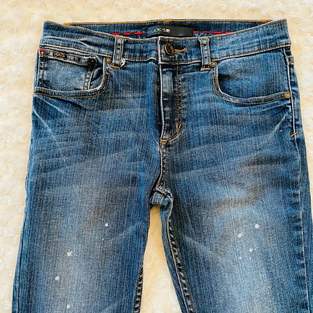 Joe's Jeans Distressed Paint Splattered Dark Denim Jeans - Picture 3 of 8